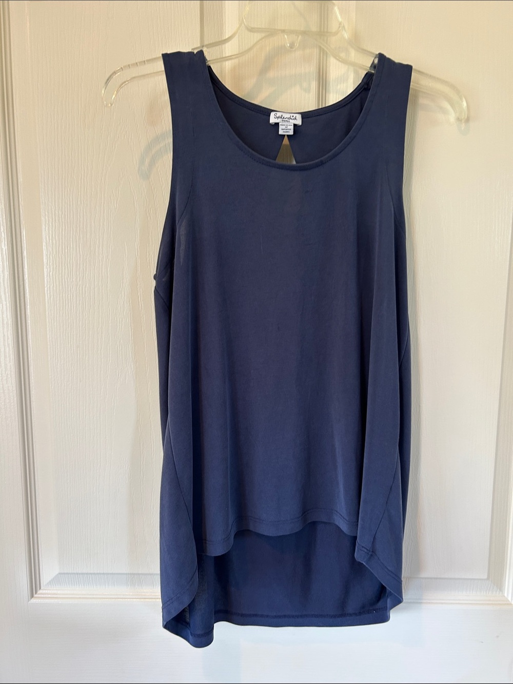 Splendid Navy Scoop Neck Tank with Open Back